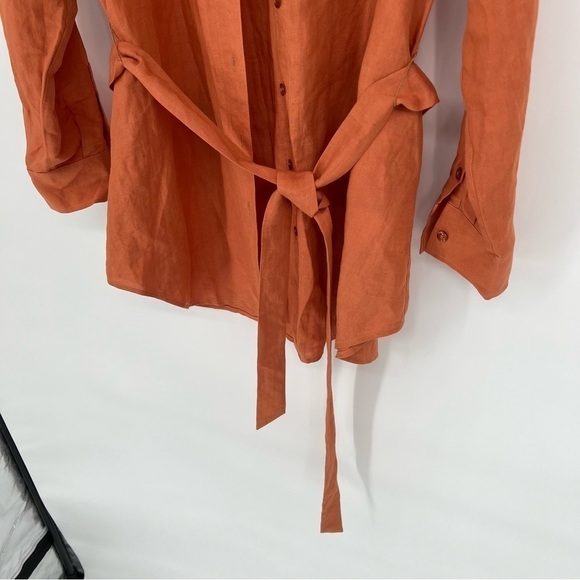 Andie The Corvo Button Up Linen Auburn Size S NWT - Picture 3 of 15
